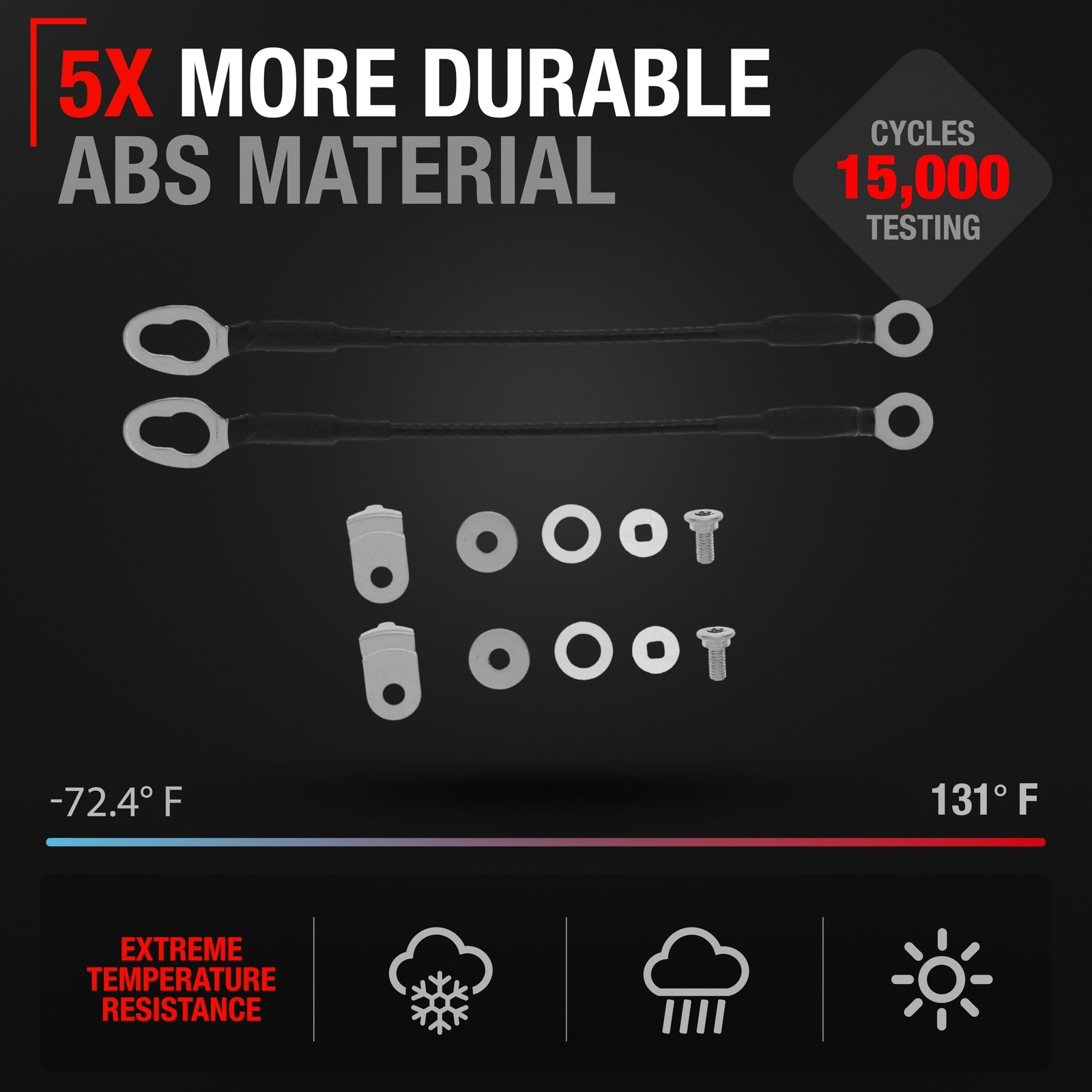 Tailgate Cable Replacement Set, Rear Left & Right Side - Compatible with 2005... gallery