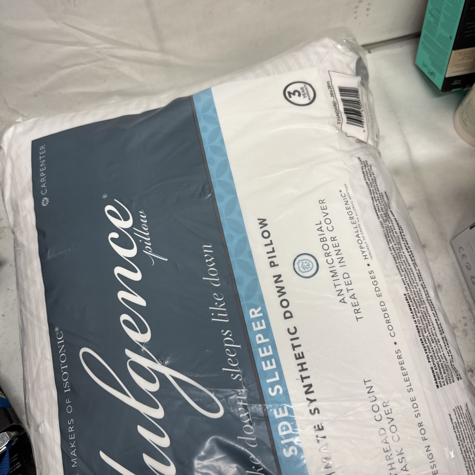 Isotonic Indulgence Synthetic Down Pillow | Side Standard/Queen, White Stipe gallery