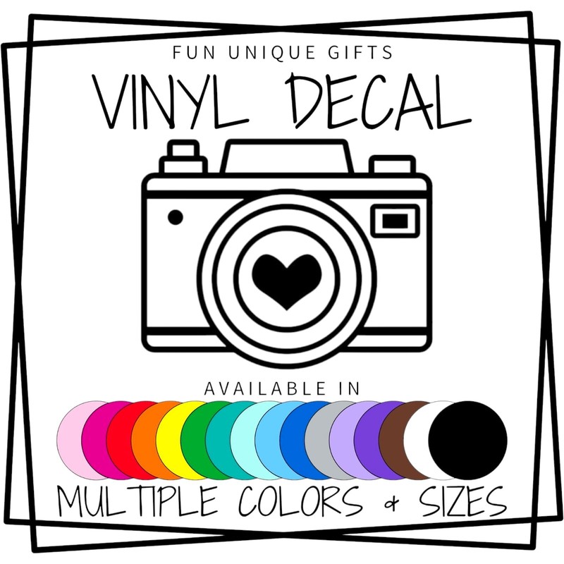 Camera Vinyl Decal Sticker -Multiple Colors & Sizes- FREE SHIPPING gallery