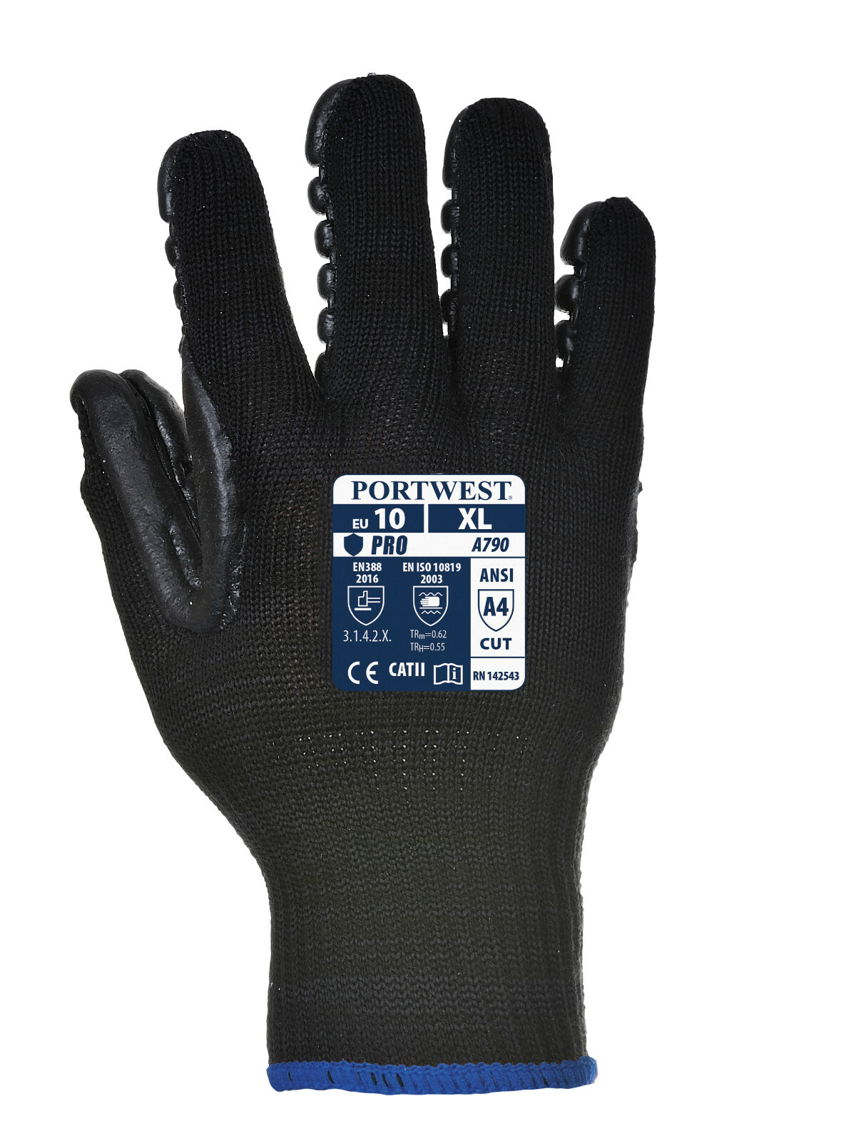 Portwest A790 Safety Shock Absorbing Glove with Anti Vibration Palm Pods ANSI gallery