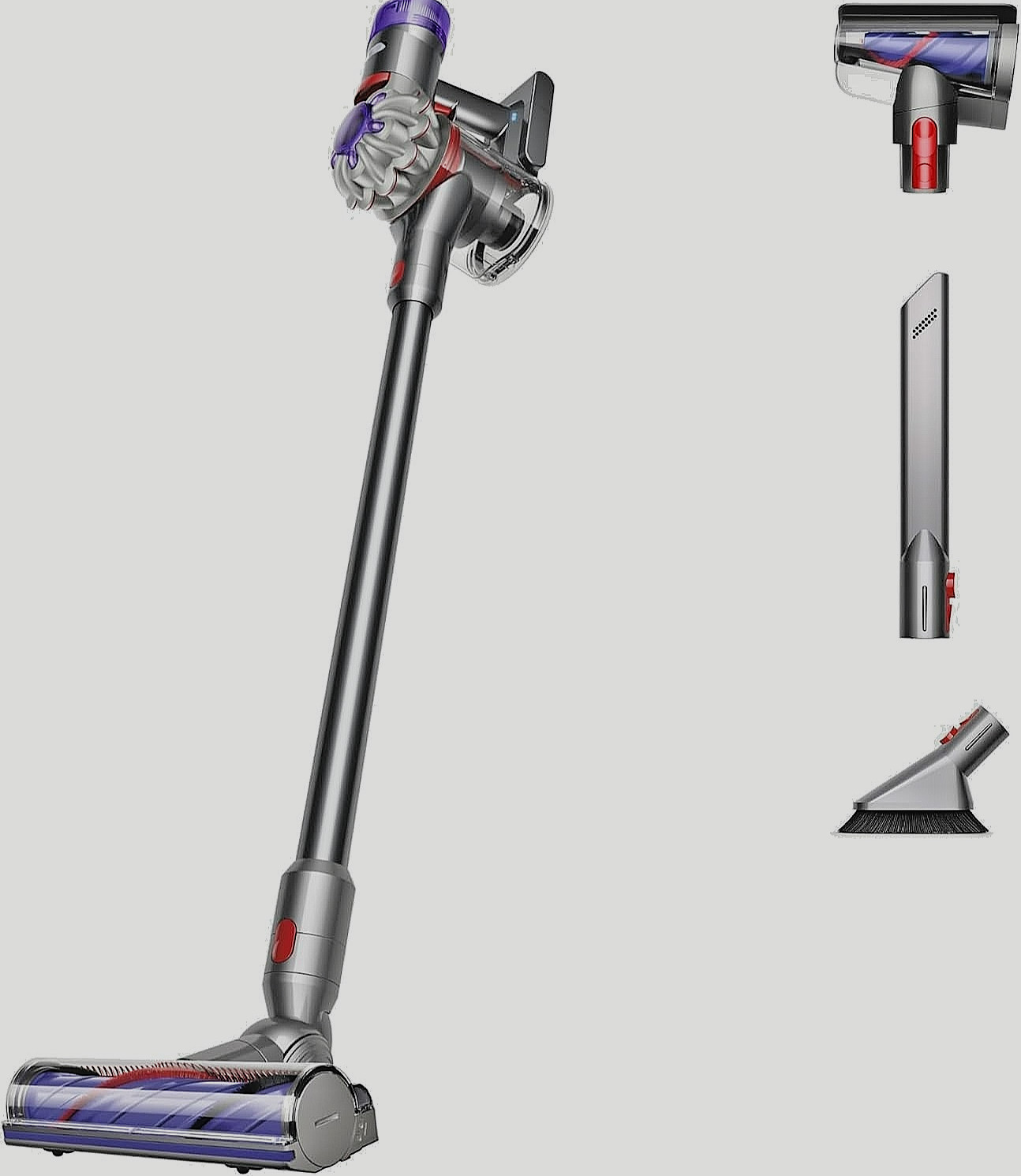 Dyson V8 Plus Cordless Vacuum Cleaner Silver/Nickel - Very Good gallery