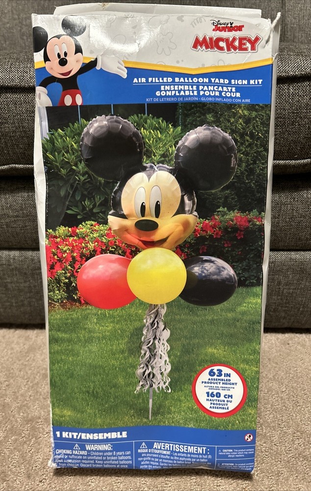 Disney Junior Mickey Mouse Balloon Yard Sign Kit Air Filled
