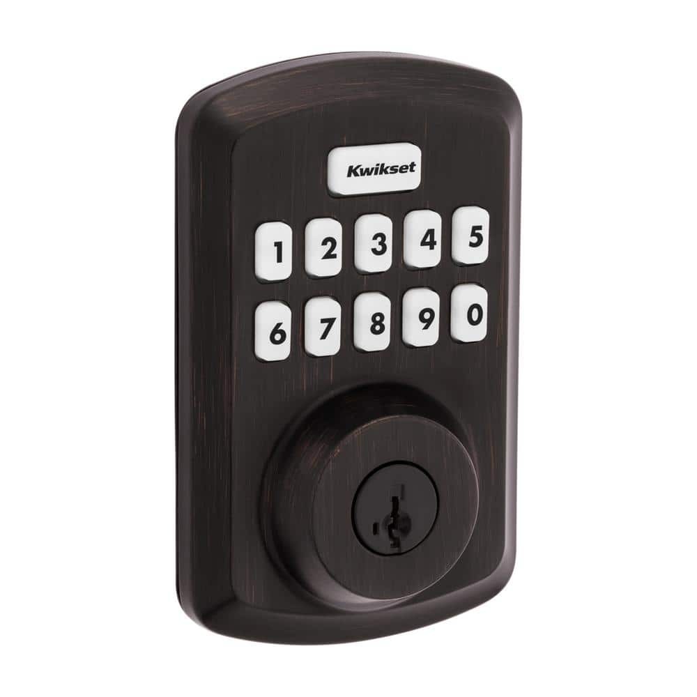 Kwikset Powerbolt 250 Keypad Deadbolt Lock, Bronze, (MISSING KEYS) gallery