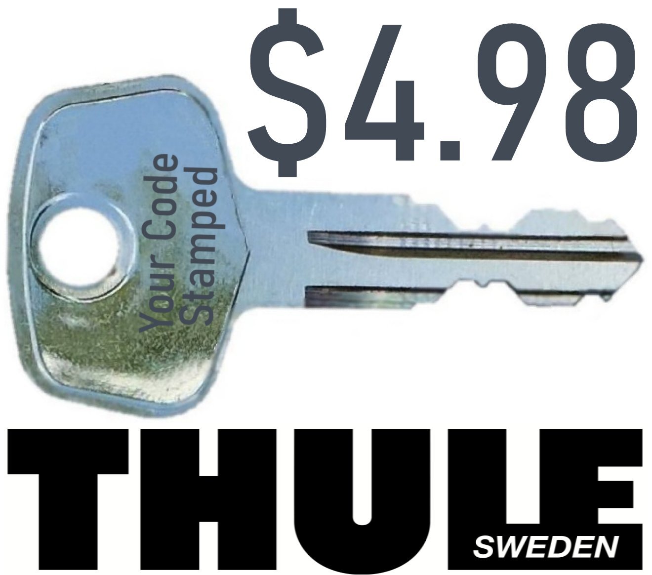 1 THULE Replacement Key Ski Roof Car Rack Lock Bicycle Hauler Carrier Surf Kayak gallery
