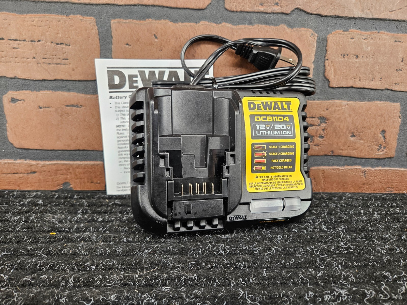DEWALT DCB1104 20V Volt MAX Li-Ion Fast Battery Charger-***NEW*** gallery