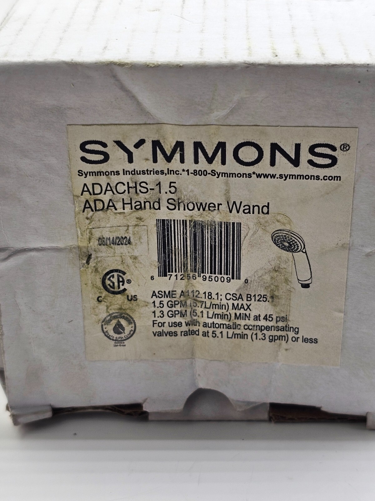 Symmons ADACHS-1.5 1-Mode ADA Compliant Hand Shower 1.5 GPM Chrome gallery