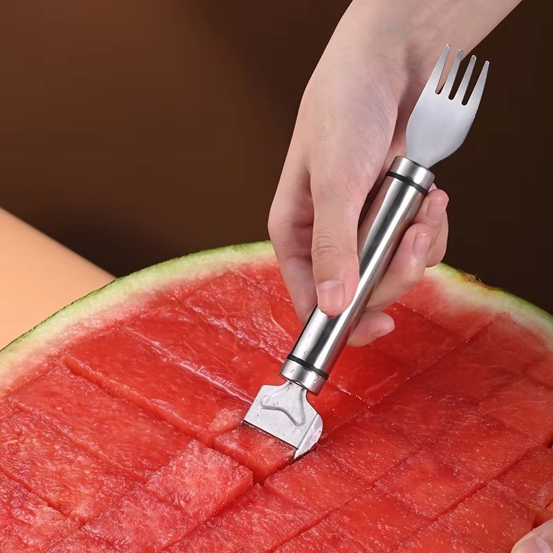 Stainless Steel Watermelon Cutting Tool Functional Watermelon Fork Slicer gallery