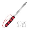 1-Pack Telescopic Handheld Flagpole, 5.2ft/1.6m Stainless Steel Pole [Red] gallery