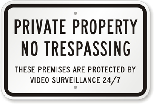 Private Property No Trespassing Sign Weatherproof Aluminum 8"x12" gallery