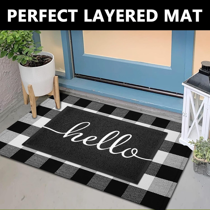 Door Mat outside inside Hello Doormat, 30"X17.5", Durable Floor Mat Non Slip Mat gallery