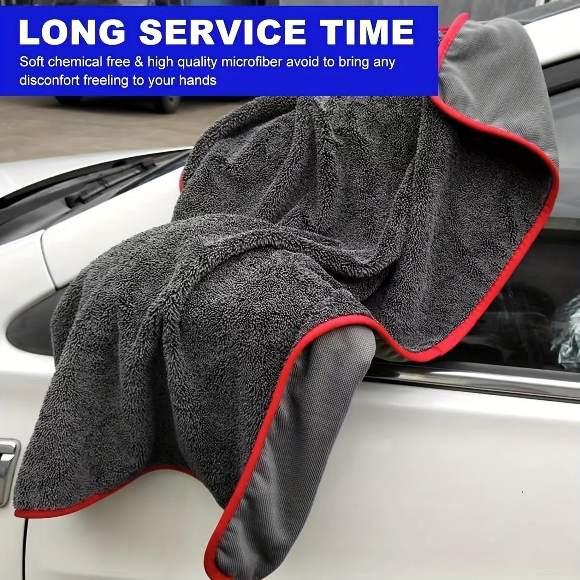Large Microfiber Car Drying Towel, Ultra Absorbent Microfiber Cleaning 36"x 24" gallery