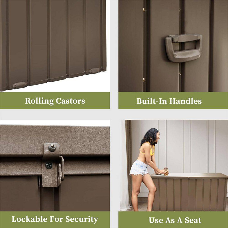 150 Gal. Outdoor Storage Deck Box Waterproof, Large Patio Storage Bin for Pillow gallery