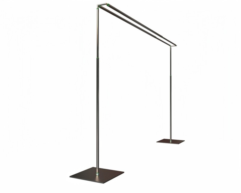 DOUBLE CROSS BAR ADJUSTABLE QUICK BACKDROP KIT 10 FT x 10 FT PIPE WITHOUT DRAPE gallery
