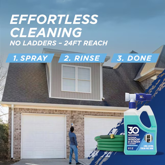 30 SECONDS Ready to Use Window and Screen 64fl oz Hose end sprayer Glass cleaner gallery