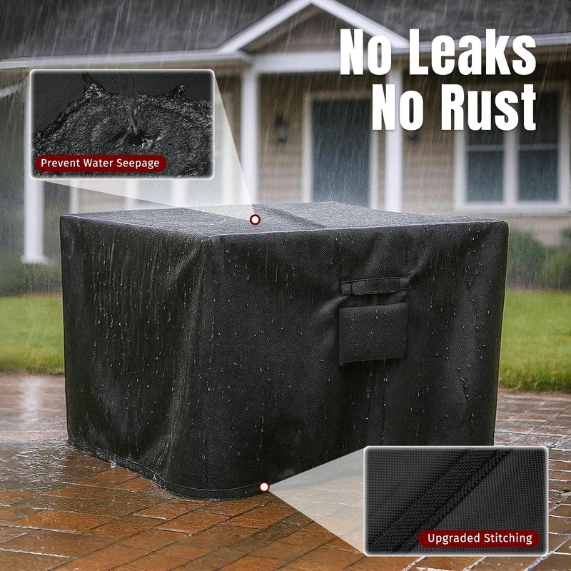 Heavy Duty 600D Square Fire Pit Cover for 28-32 Inch Fire Pit Table Waterproof # gallery