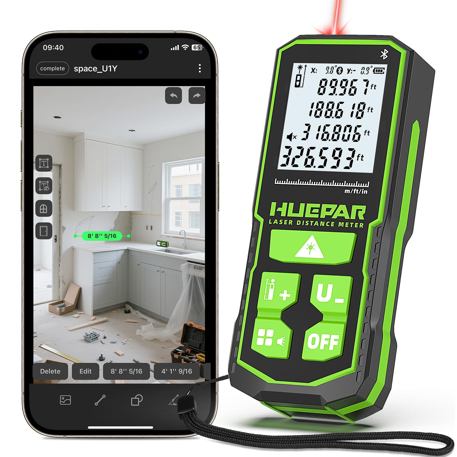 330Ft Laser Measuring Tool with APP, 5 Years , Rechargeable Bluetooth Distanc... gallery