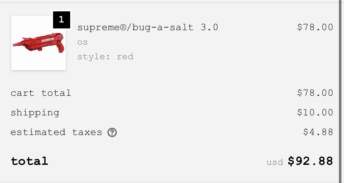 Supreme Bug a Salt 3.0 SS26 CONFIRMED ORDER gallery
