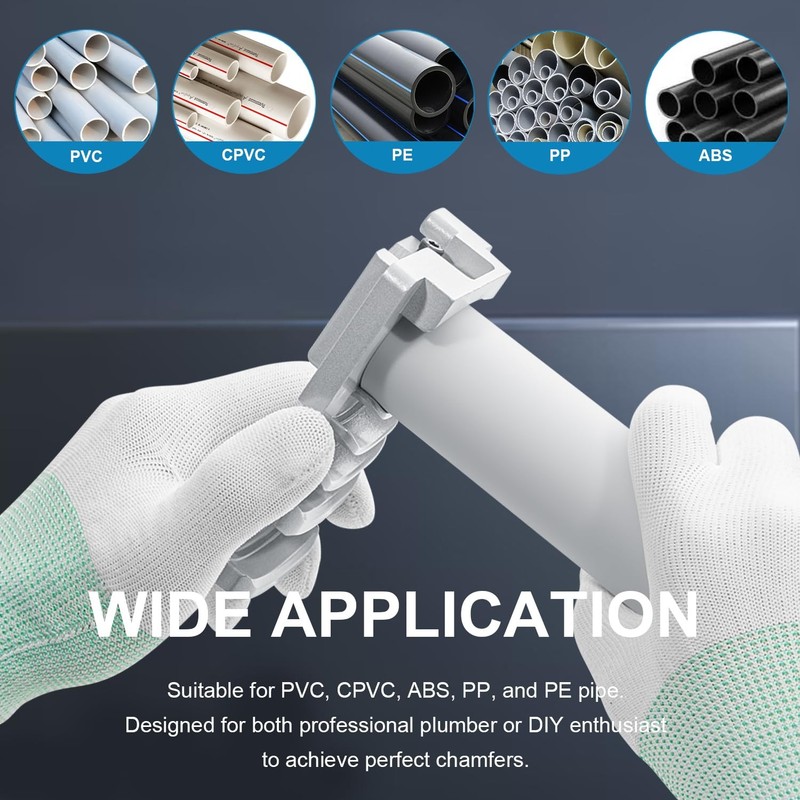 PVC Pipe Deburring Tool For Six Pipe Sizes from 1-1/4 to 4" For PVC ABS CPVC PP gallery
