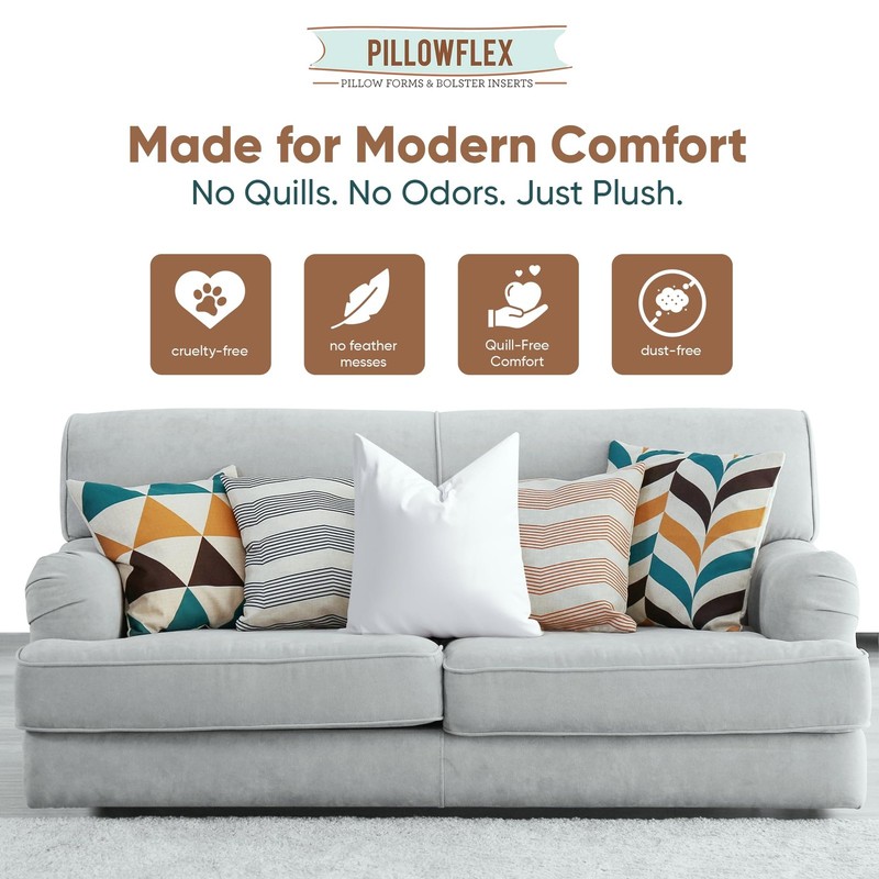 Synthetic Down Alternative Pillow Inserts for Shams - Comfy Pillows for Sleep... gallery