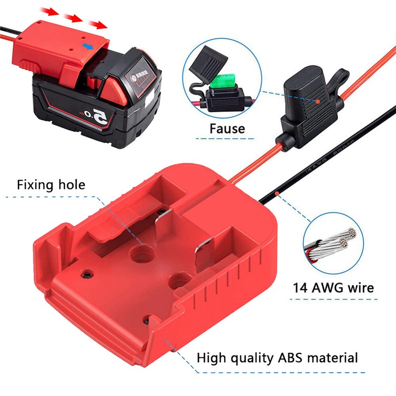 NEW Power Wheels DIY Adapter Compatible With Milwaukee M18 Battery 18V Connector gallery