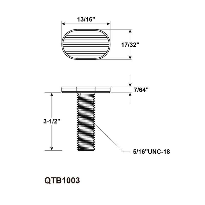 POWERTEC Threaded T Bolts 5/16"-18 (20pcs) 3-1/2 Inch Long T Slot Bolt (QTB1003) gallery