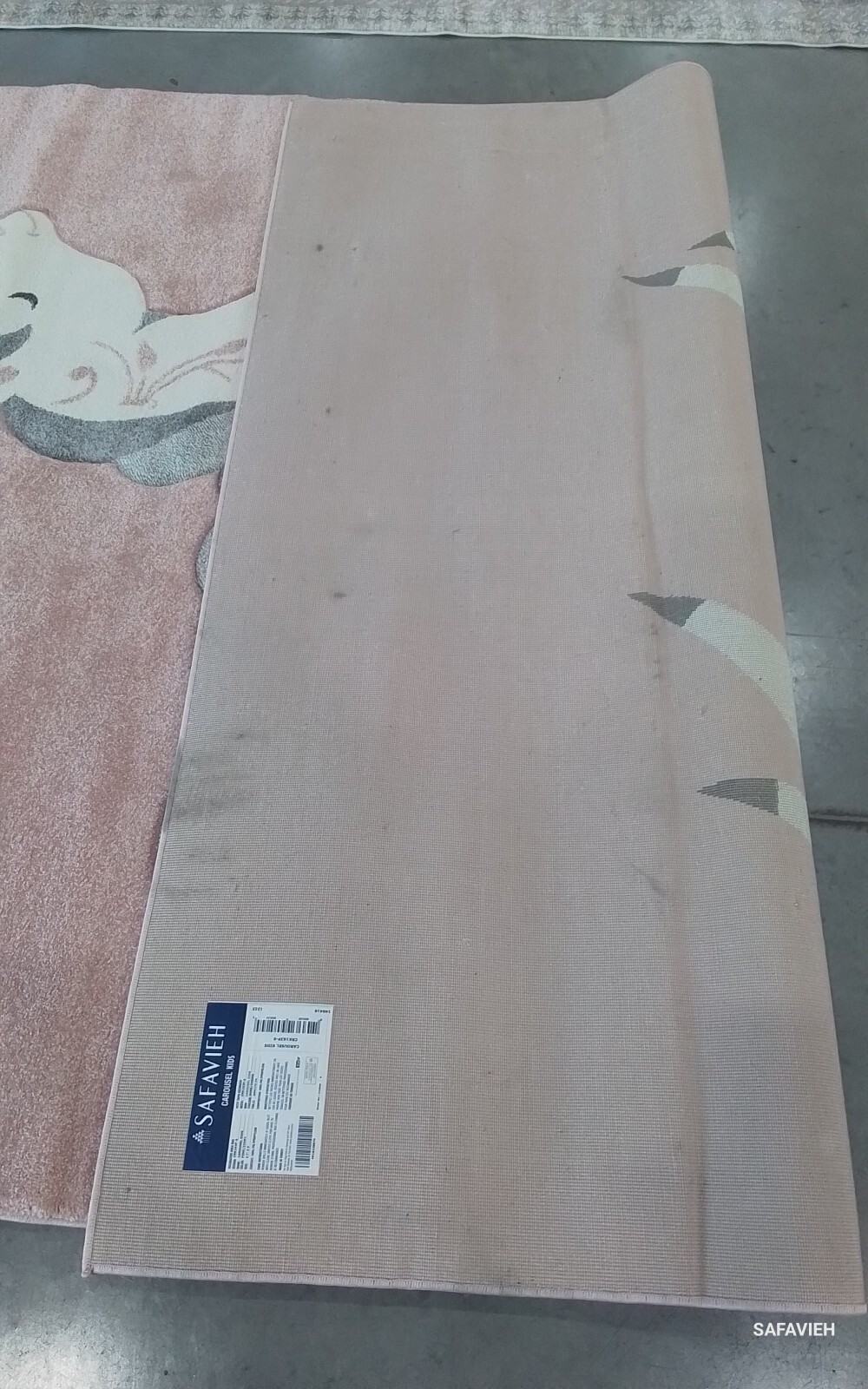 PINK / IVORY 6'-7" x 9'-0" Back Stain Rug, Reduced Price 1172768894 CRK163P-6 gallery