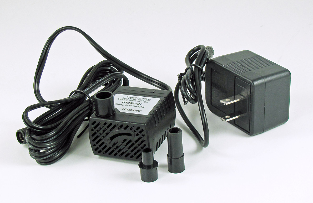 Fountain Pump w/Light Low-Voltage, 70gph/25" lift, 12v AC, 6' cord 2transformers gallery