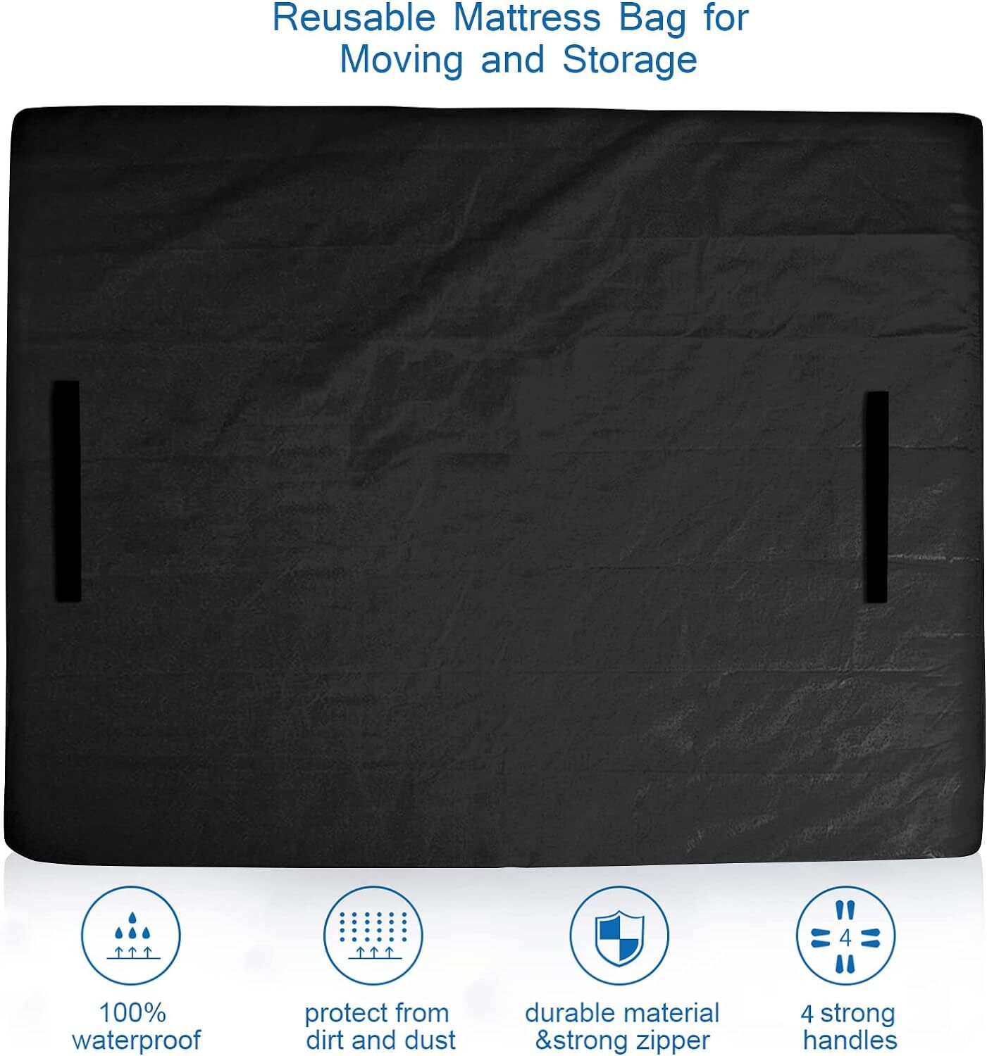 Mattress Bag for Moving Waterproof Storage Reusable Zippers Bags Color Size Opt gallery