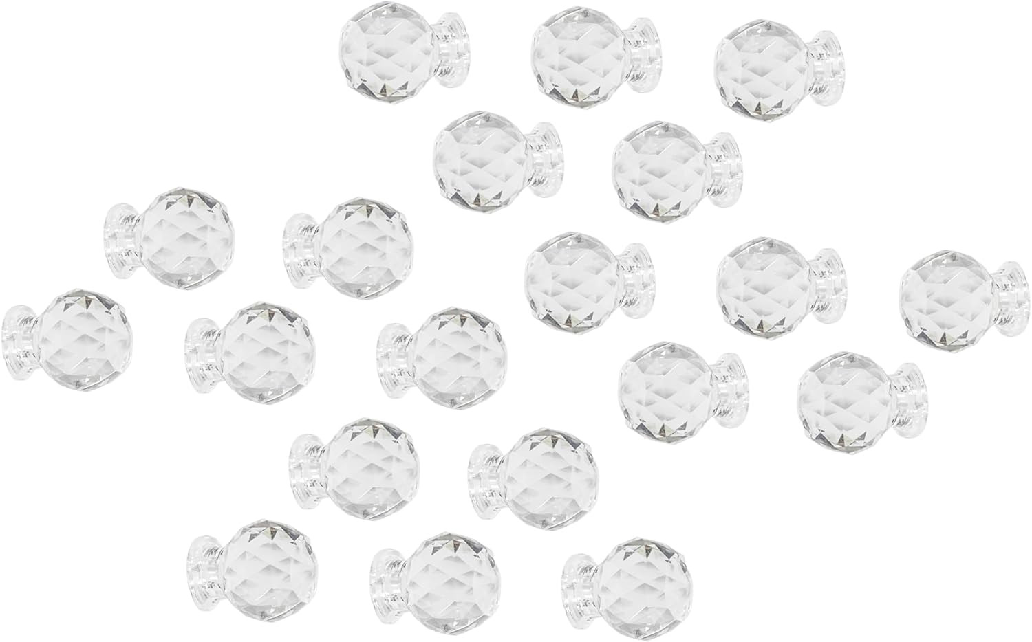 20Pcs Acrylic Pull Knobs Plastic Mini Pulls Clear for Small Furniture Wood Box J gallery