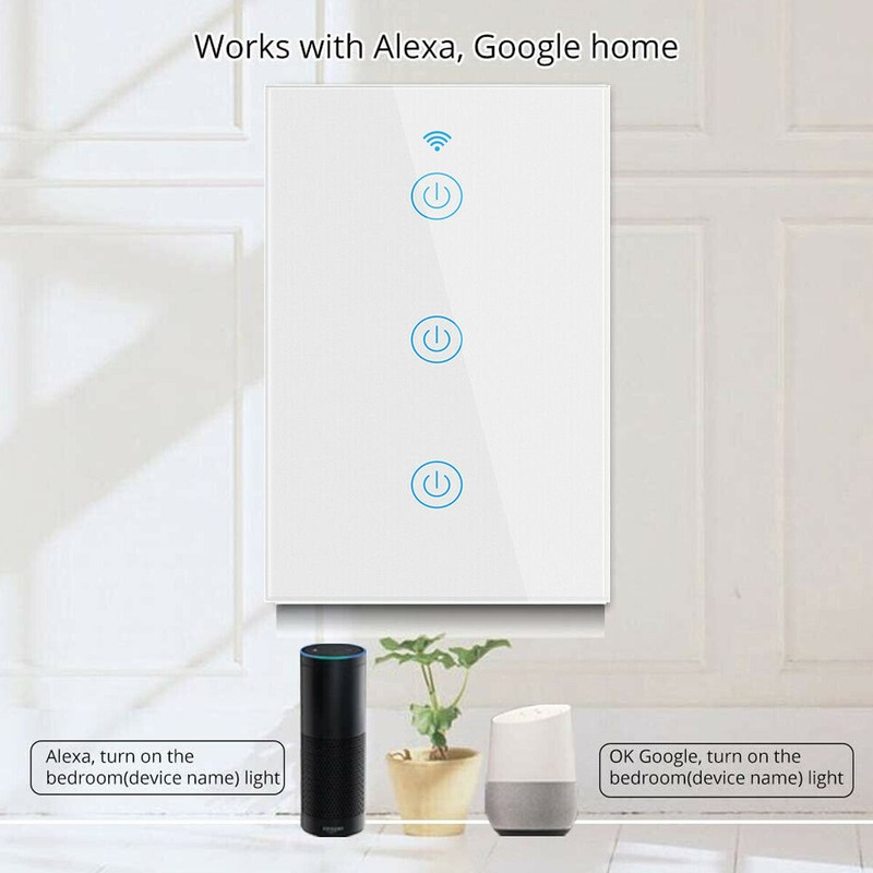 New Smart WiFi Light Switch Remote Alexa Google IFTTT Voice Control Smart Life gallery