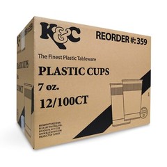 1200 Pack Clear Plastic Disposable Cups 7 oz Perfect for Party Drinking Cups