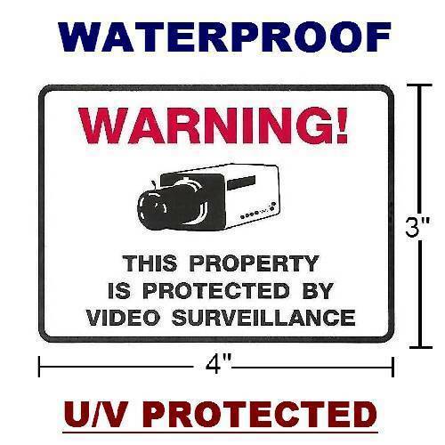 Lot Of Home Security Camera Sticker Warning Decal Outdoor Sign gallery