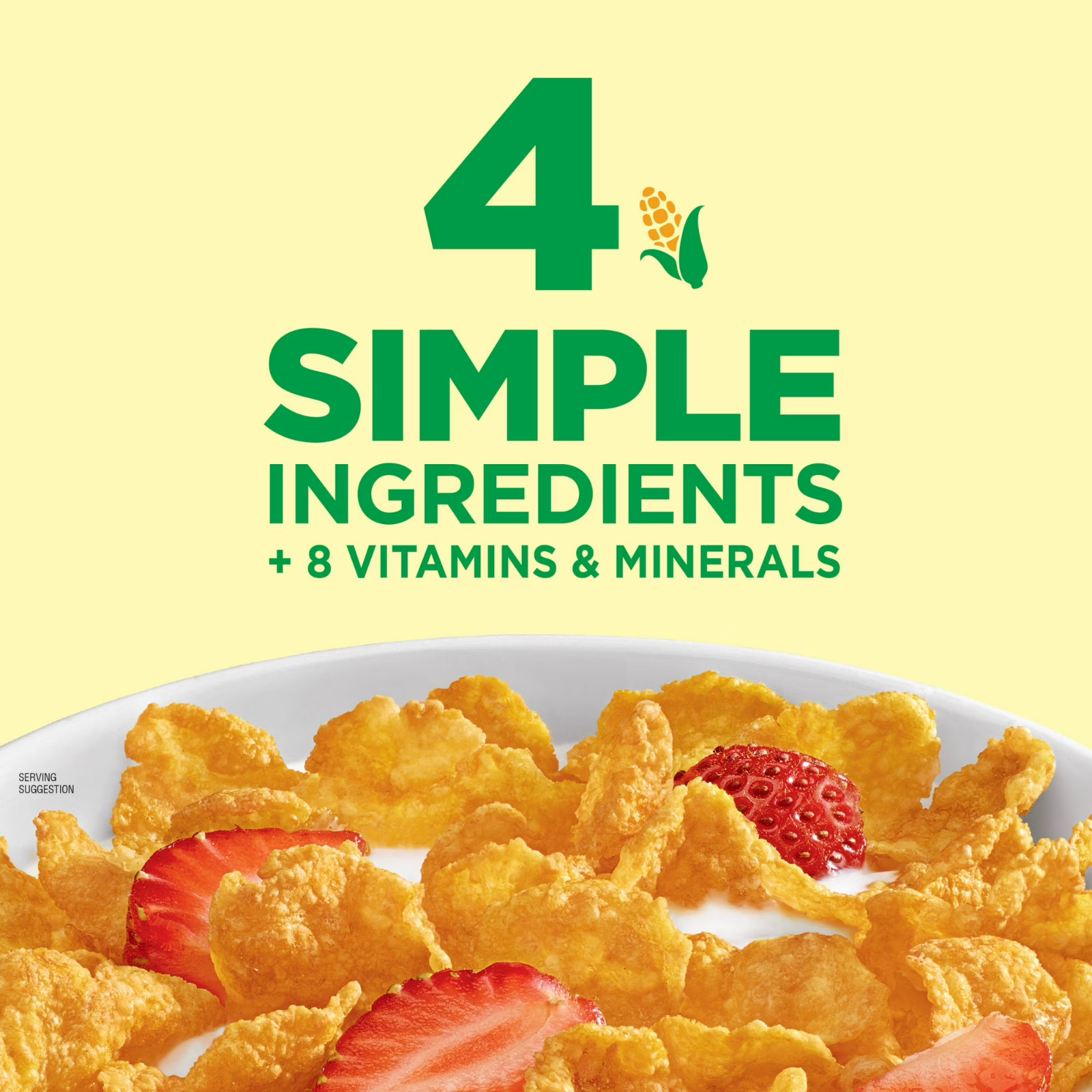 Kellogg's Corn Flakes Breakfast Cereal, 8 Vitamins and Minerals, Family Size, 18 gallery