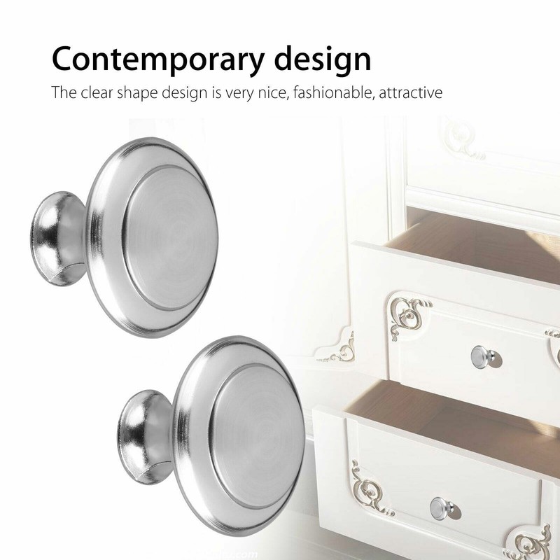40PCS Brushed Nickel Cabinet Knobs Drawer Pulls Stainless Steel Kitchen Hardware gallery