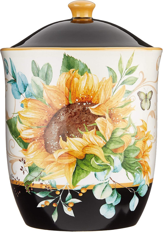 Sunflower Fields 3 Piece Canister Set, 52 Oz, 74 Oz, 96 Oz. Capacity, Multi Colo gallery