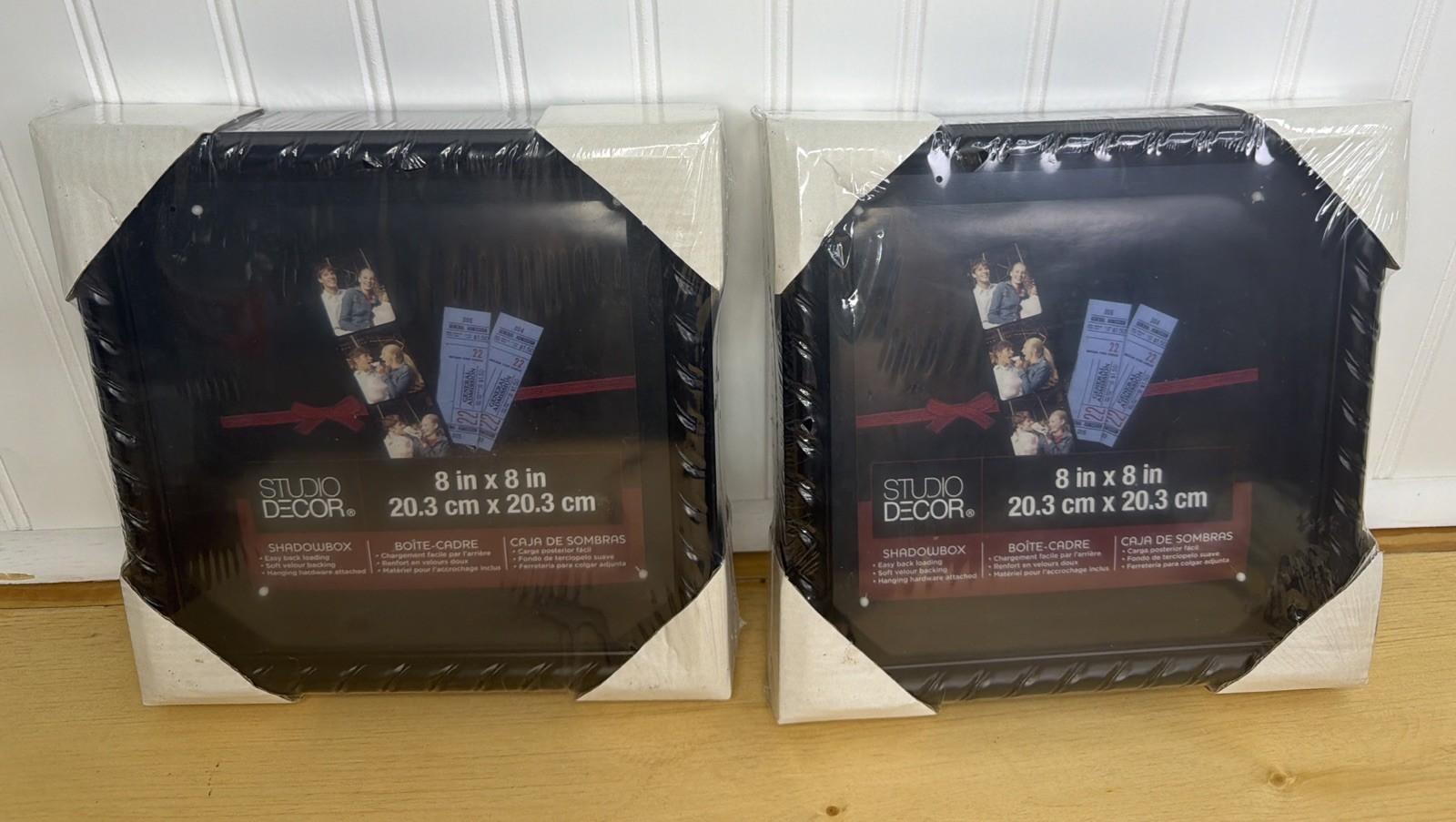 2 Pack Studio Decor Shadowbox 8 X 8 Inches Back Loading Black gallery