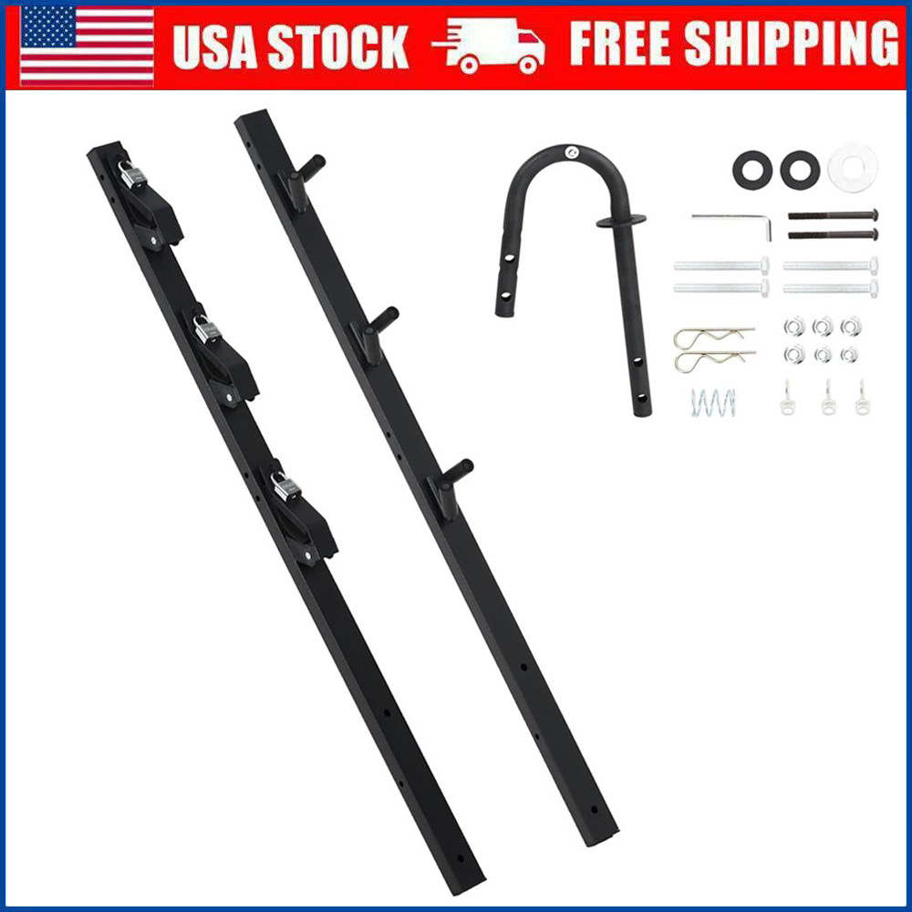 3 Place Weed Eater Rack, Heavy-Duty Steel Trimmer Holder w/Lock, Universal Mount gallery