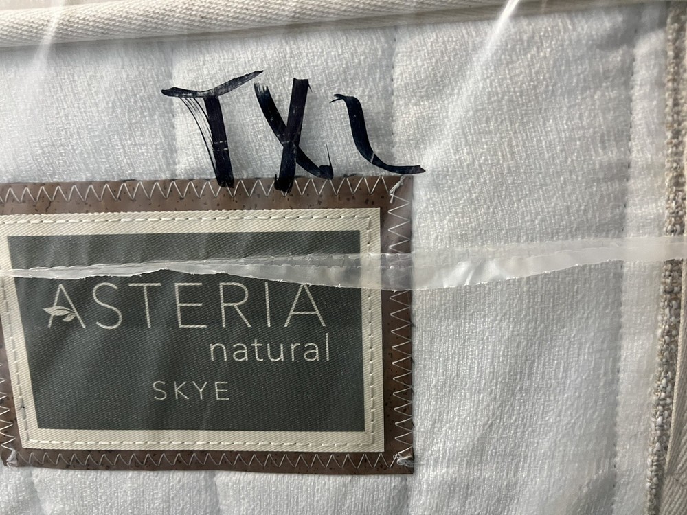 ASTERIA NATURAL SKYE SPLIT KING LATEX EUROTOP PLUSH MATTRESS NEW CLEARANCE