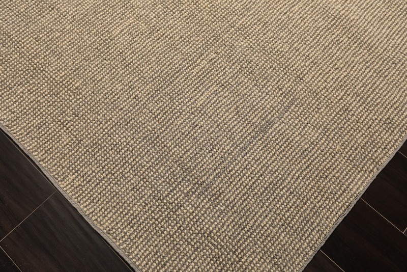 Multi Sizes Hand Loomed Wool Beige, Graphite Handmade Rug gallery