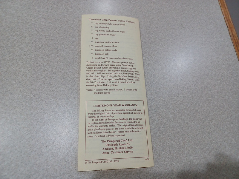 Pampered Chef LTD 12x15 Rectangular Cooking Stone Pizza Cookies gallery