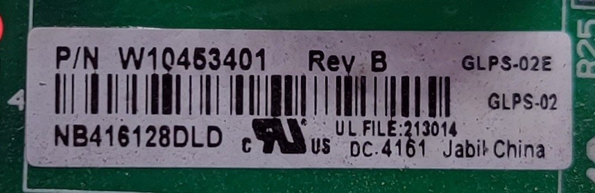 Genuine Refrigerator Whirlpool Control Board Part#W10453401 gallery