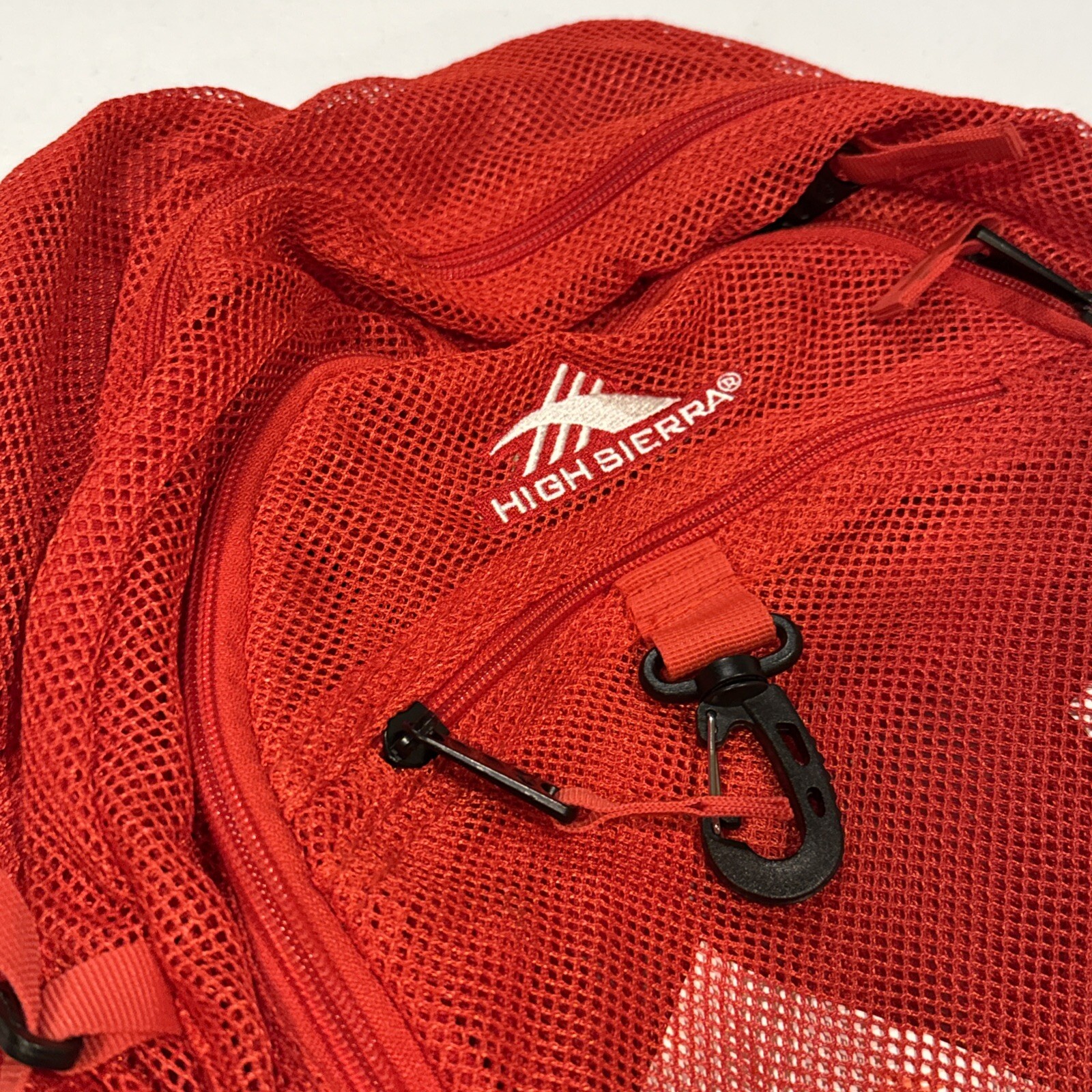 High Sierra Airhead Mesh Backpack 53638 Red w/ Black Hardware 2