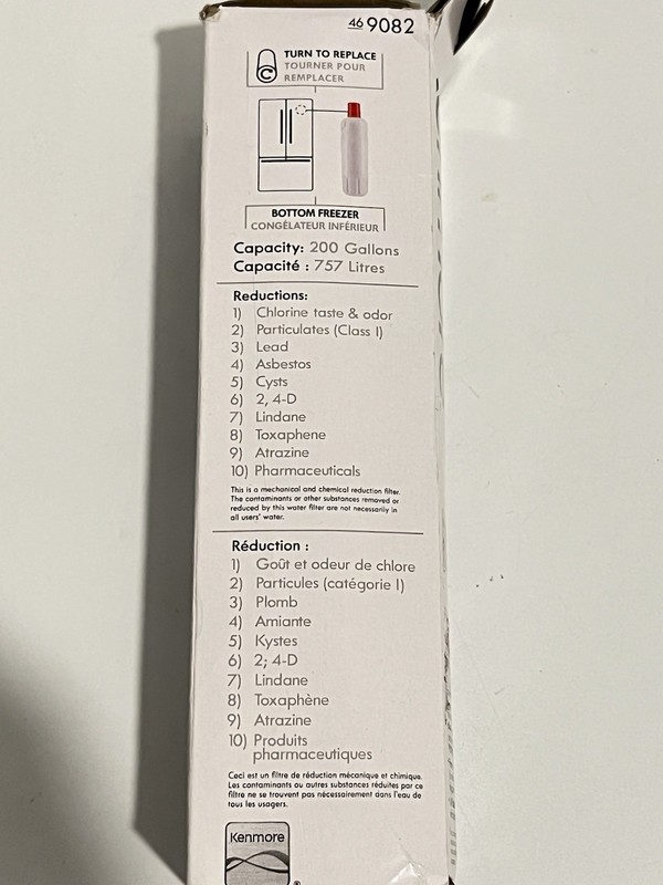 Kenmore 9082 Replacement Refrigerator Filter Sealed in New Open Box OEM gallery