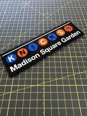 3D Printed NYC Transit Style Knicks Inspired Madison Square Garden Magnet