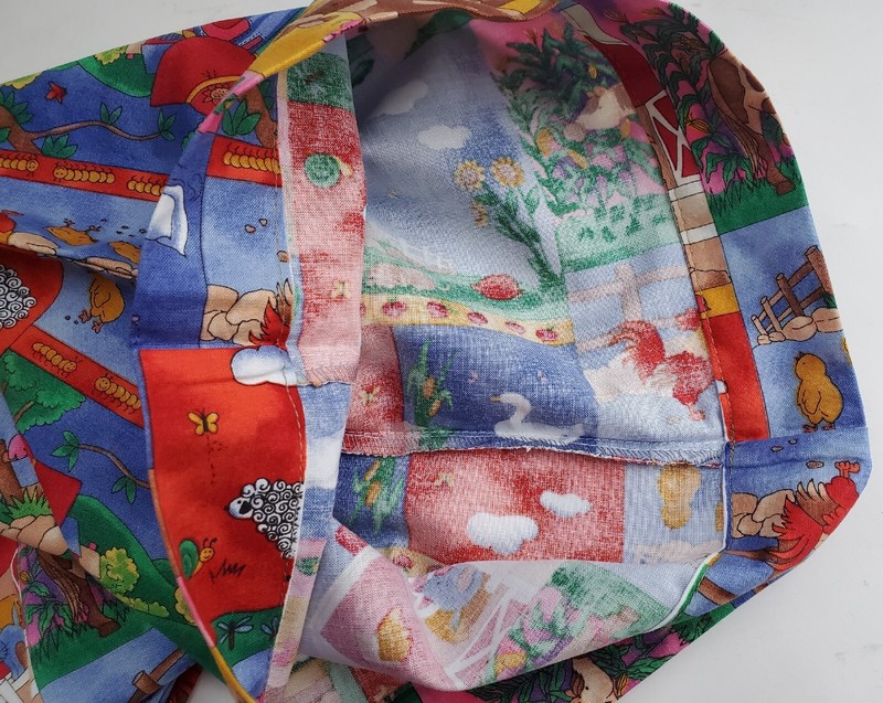 ‘’Back yard” print Cotton blend Fabric Design Child/Baby Sz handmade pillowcases gallery