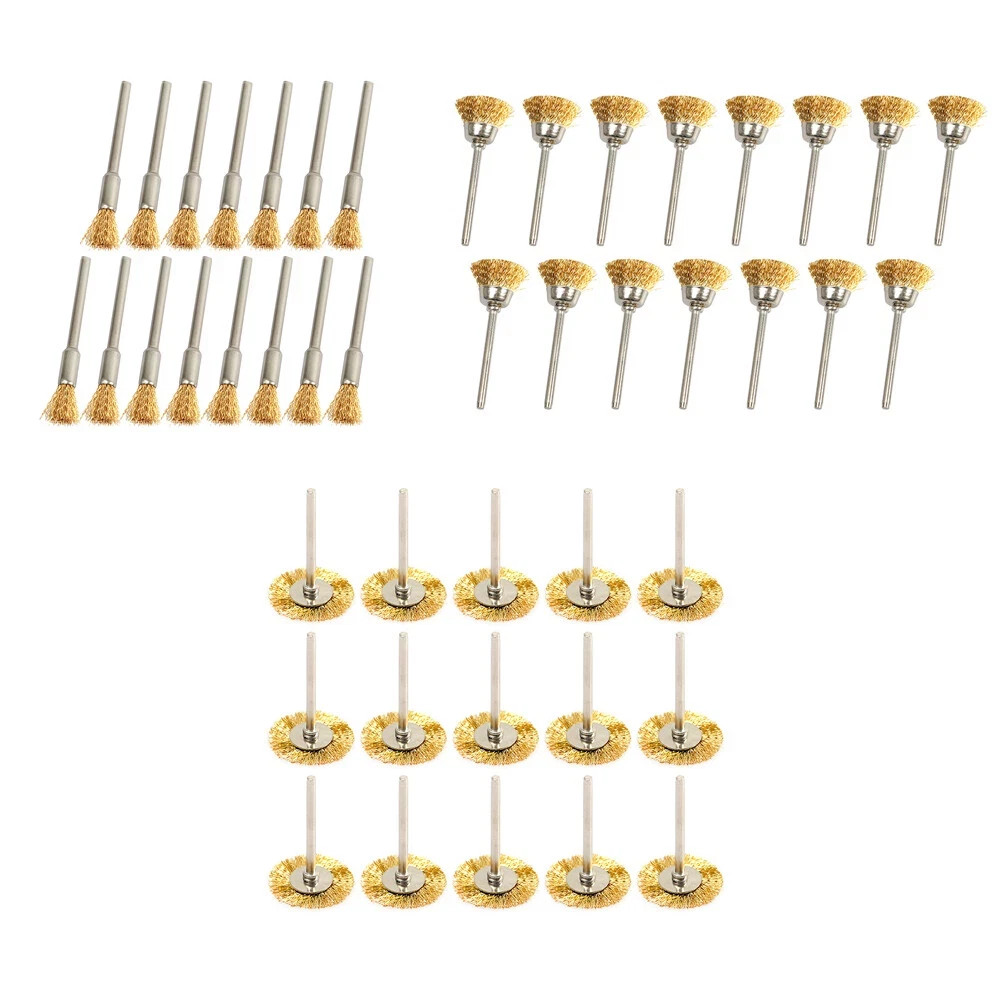 For Dremel Rotary Tool Die Grinder 45Pcs Wire Brush Wheel Cup Pen Brush Mix Set gallery
