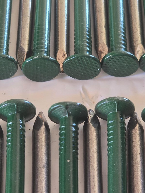 x100 Artificial Grass TURF Install 5" GREEN TOP Steel NAILS Pins Pegs Stakes USA gallery