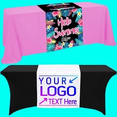 Customize Table Runner with your logo or design from 36″x72″ to 36″x90″