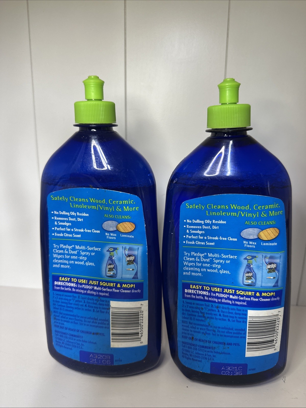 🌀2 PLEDGE Multi-surface Floor Cleaner 27Fl Oz Wood Ceramic Vinyl 2006 ORIGINAL gallery