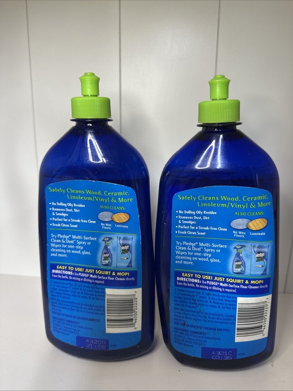 🌀2 PLEDGE Multi-surface Floor Cleaner 27Fl Oz Wood Ceramic Vinyl 2006 ORIGINAL gallery